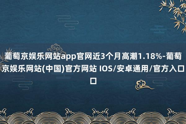 葡萄京娱乐网站app官网近3个月高潮1.18%-葡萄京娱乐网站(中国)官方网站 IOS/安卓通用/官方入口