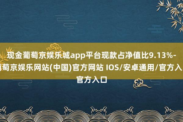 现金葡萄京娱乐城app平台现款占净值比9.13%-葡萄京娱乐网站(中国)官方网站 IOS/安卓通用/官方入口