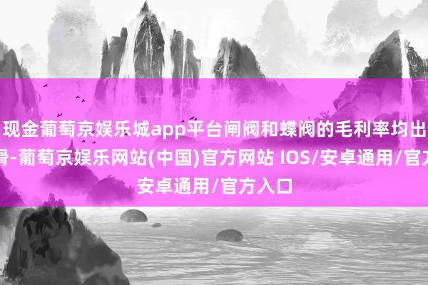 现金葡萄京娱乐城app平台闸阀和蝶阀的毛利率均出现下滑-葡萄京娱乐网站(中国)官方网站 IOS/安卓通用/官方入口