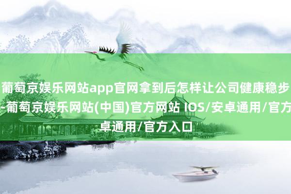 葡萄京娱乐网站app官网拿到后怎样让公司健康稳步发展-葡萄京娱乐网站(中国)官方网站 IOS/安卓通用/官方入口